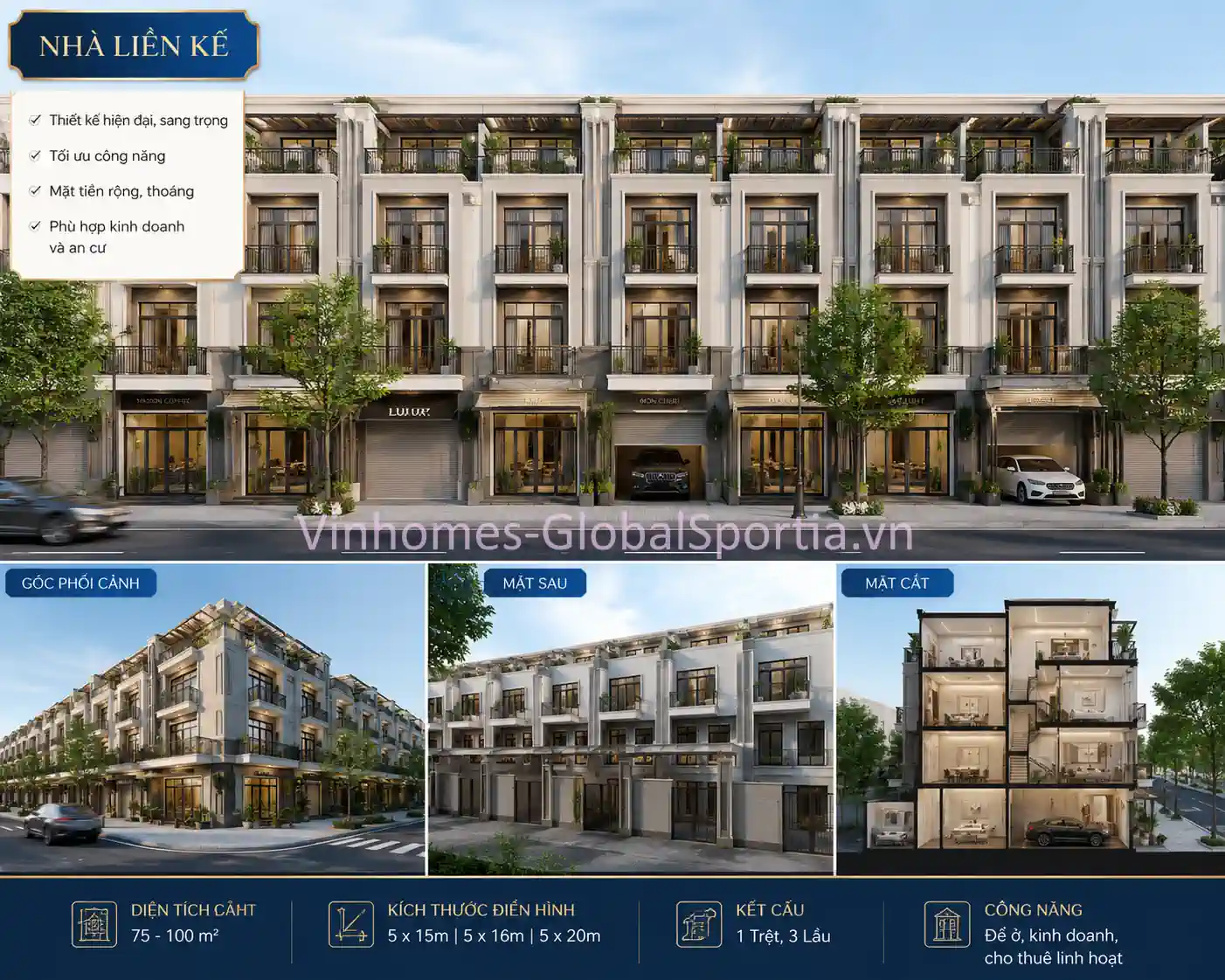 Liền kề Vinhomes Global Sportia: Giá dự kiến, vị trí và lưu ý chọn mua